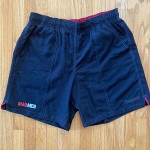 “Mad Men" Television Series Speedo Promo Swim Shorts, Men's size M, Black & Red